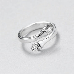 Second view of the hug ring showing the open back of the band